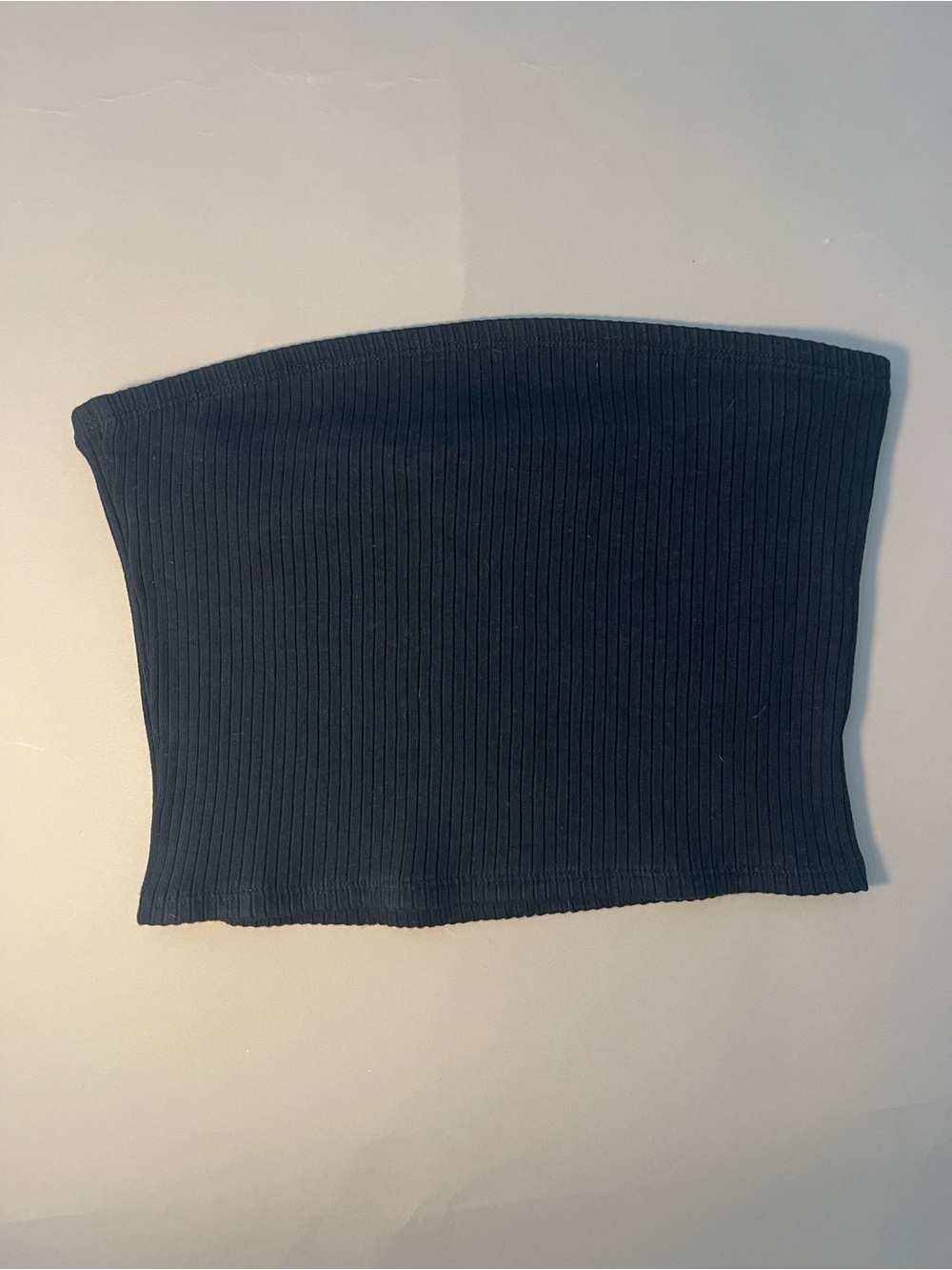 H&M Black Ribbed Strapless Tube Top